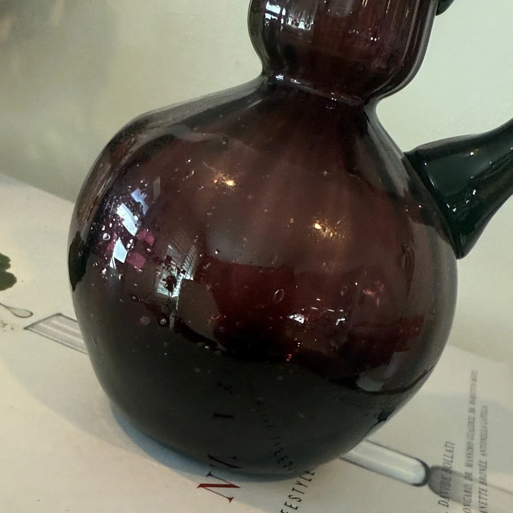 Vintage Amethyst-Purple Glass Vase | Jug | Pitcher | Decanter